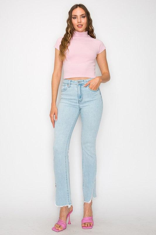 Curvy High-Rise Bootcut Jeans - Three Mad Hatters Mercantile 