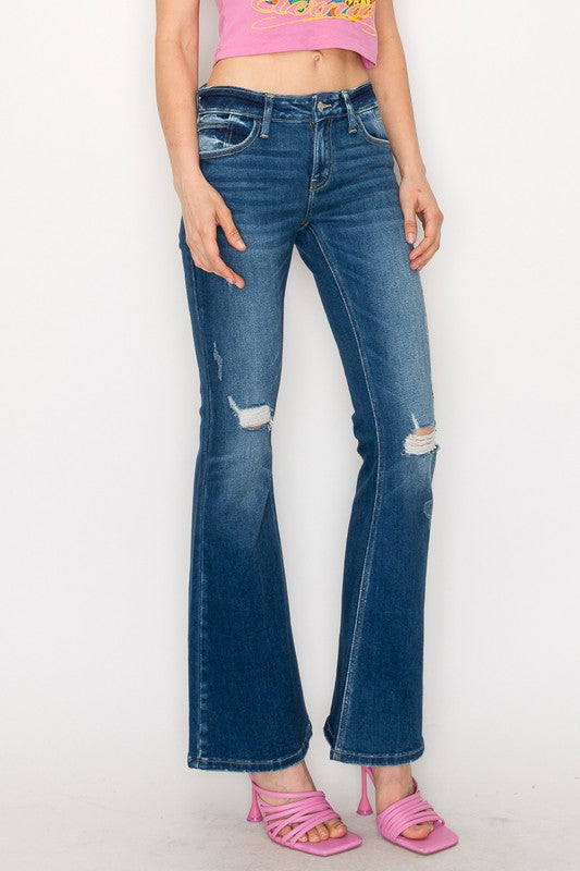 LOW RISE STRETCH VINTAGE FLARE JEANS Flare Leg Jeans   