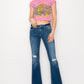 PLUS SIZE - LOW RISE STRETCH VINTAGE FLARE JEANS Flare Leg Jeans   