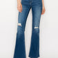 PLUS SIZE - LOW RISE STRETCH VINTAGE FLARE JEANS Flare Leg Jeans   