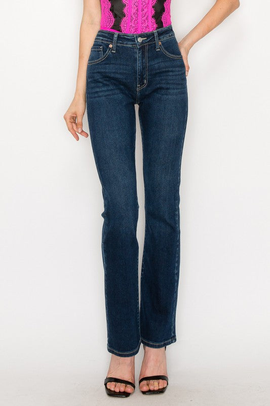 PLUS SIZE - HIGH RISE SKINNY BOOTCUT JEANS Bootcut Jeans   