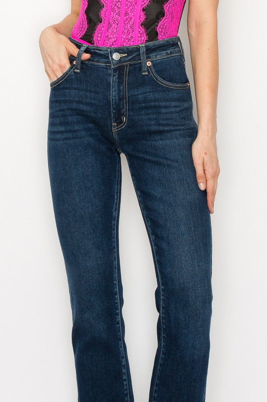 PLUS SIZE - HIGH RISE SKINNY BOOTCUT JEANS Bootcut Jeans   