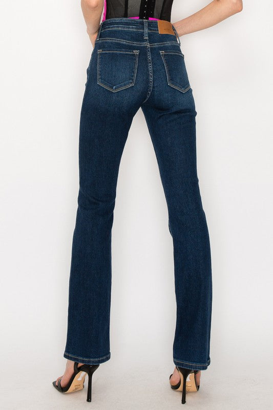 PLUS SIZE - HIGH RISE SKINNY BOOTCUT JEANS Bootcut Jeans   