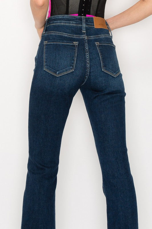 PLUS SIZE - HIGH RISE SKINNY BOOTCUT JEANS Bootcut Jeans   