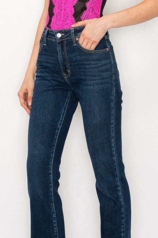 PLUS SIZE - HIGH RISE SKINNY BOOTCUT JEANS Bootcut Jeans   