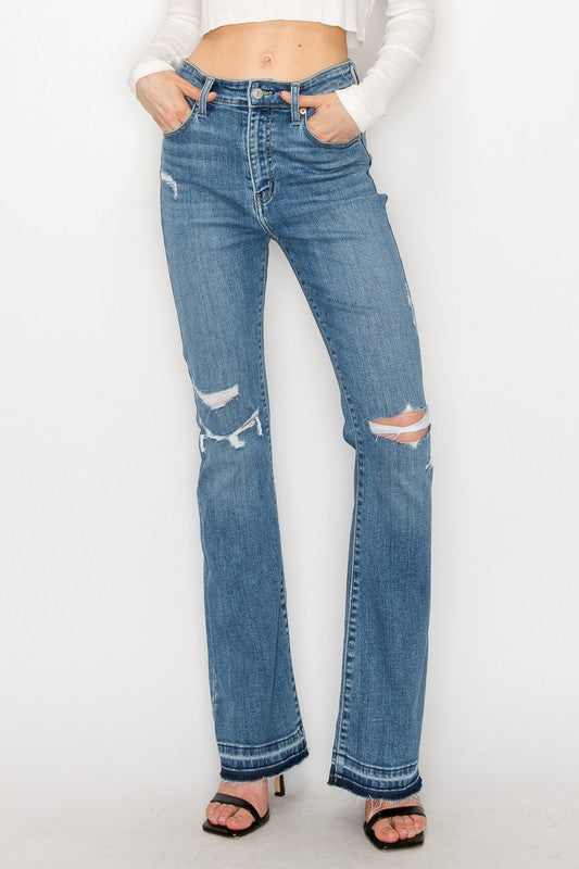 HIGH RISE SKINNY BOOTCUT WITH RELEASE HEM Bootcut Jeans   