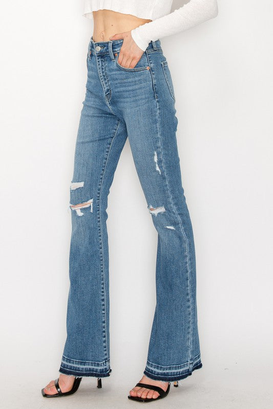 HIGH RISE SKINNY BOOTCUT WITH RELEASE HEM Bootcut Jeans   