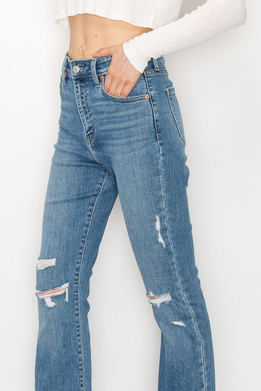 HIGH RISE SKINNY BOOTCUT WITH RELEASE HEM Bootcut Jeans   