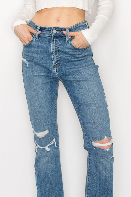 HIGH RISE SKINNY BOOTCUT WITH RELEASE HEM Bootcut Jeans   