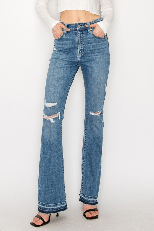 HIGH RISE SKINNY BOOTCUT WITH RELEASE HEM Bootcut Jeans   