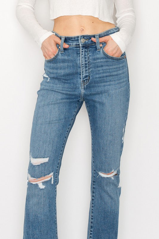 HIGH RISE SKINNY BOOTCUT WITH RELEASE HEM Bootcut Jeans   