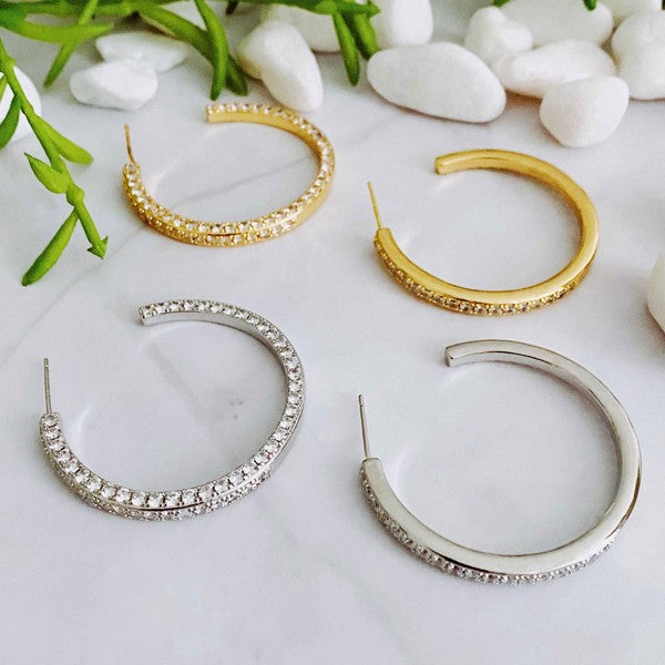 Plain Or Shine Reversible Hoop Earrings Hoop Earrings   