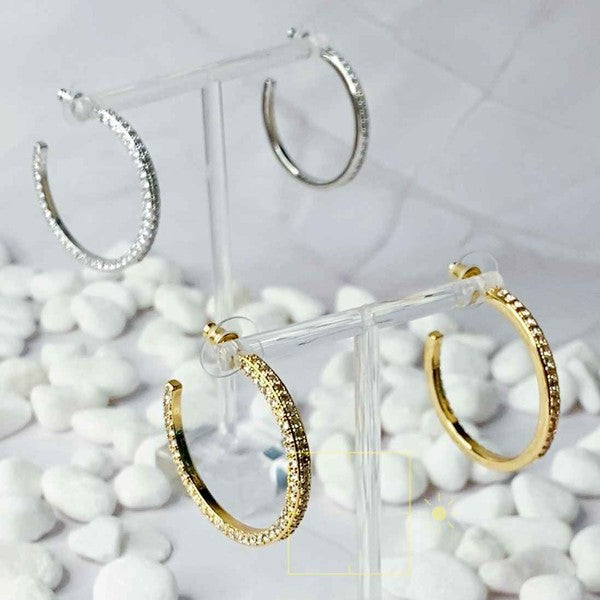 Plain Or Shine Reversible Hoop Earrings Hoop Earrings   