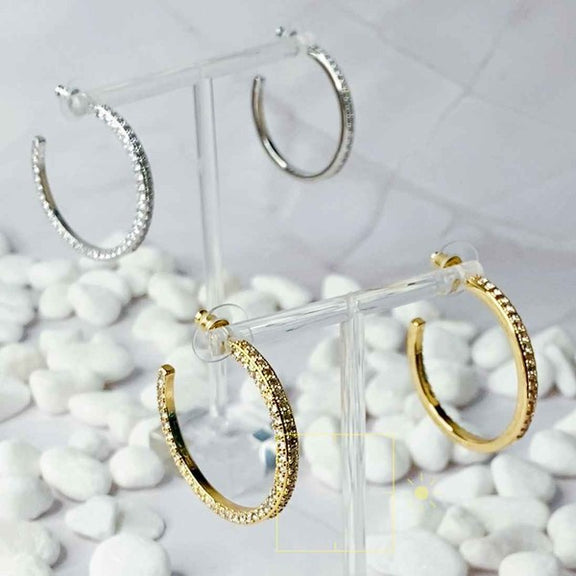 Plain Or Shine Reversible Hoop Earrings Hoop Earrings   