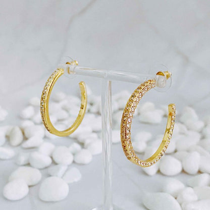 Plain Or Shine Reversible Hoop Earrings Hoop Earrings Gold OS 