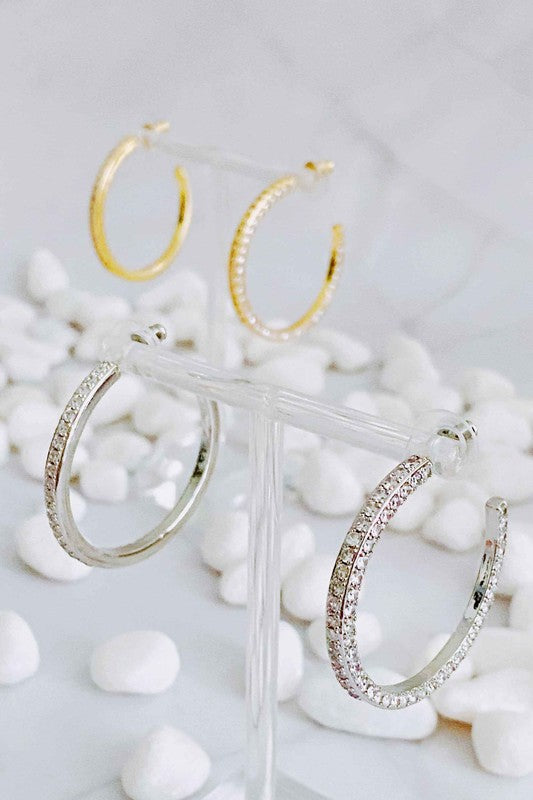 Plain Or Shine Reversible Hoop Earrings Hoop Earrings   