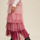 Gradient Style Tiered Mesh Maxi Skirt Maxi Skirt   