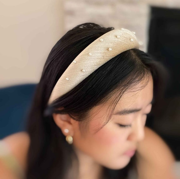 Silky Velvet Pearl Headband Headbands   