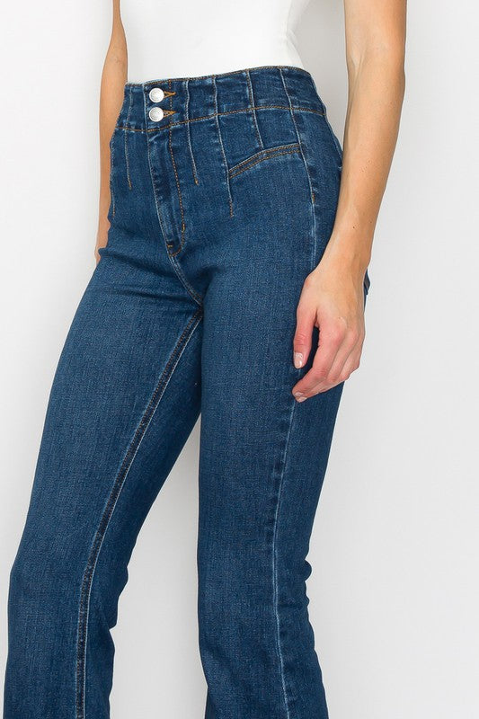 PLUS SIZE - HIGH  RISE MODERN FLARE JEANS Flare Leg Jeans   