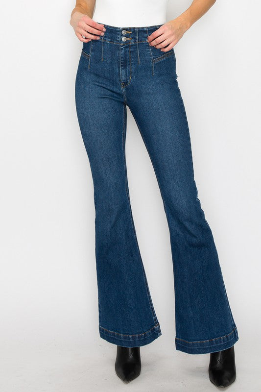 PLUS SIZE - HIGH  RISE MODERN FLARE JEANS Flare Leg Jeans   