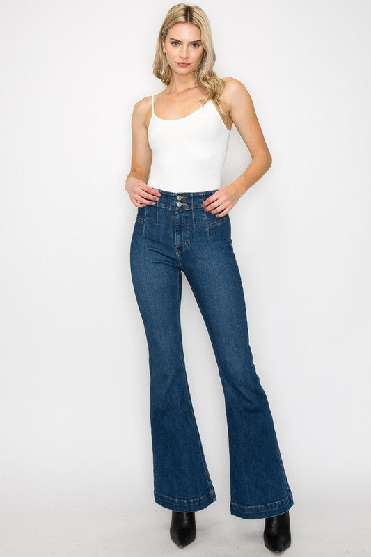 PLUS SIZE - HIGH  RISE MODERN FLARE JEANS Flare Leg Jeans   