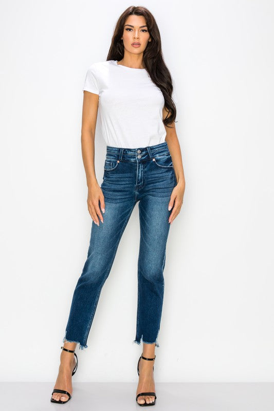 Curvy - High Rise Double Waist Band Jeans Jeans   