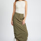 RUCHED MIDI CARGO SKIRT Maxi Skirt   