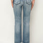 HIGH RISE CRYSTAL EMBELLISHED CROP STRAIGHT JEANS Straight Leg Jean   