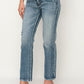 HIGH RISE CRYSTAL EMBELLISHED CROP STRAIGHT JEANS Straight Leg Jean   