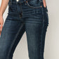 MID RISE FLARE STAR RHINESTONE ON POCKETS JEANS Flare Leg Jeans   