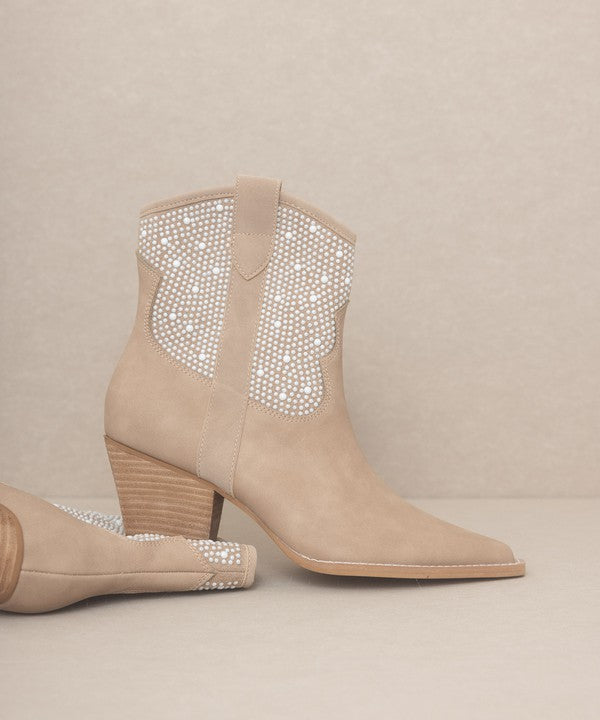 OASIS SOCIETY Cannes - Pearl Studded Western Boots boots   