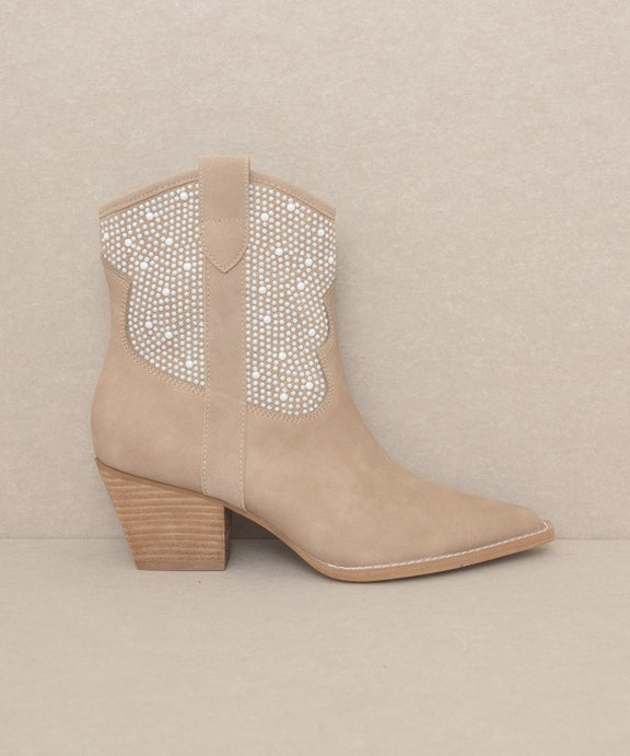 OASIS SOCIETY Cannes - Pearl Studded Western Boots boots   