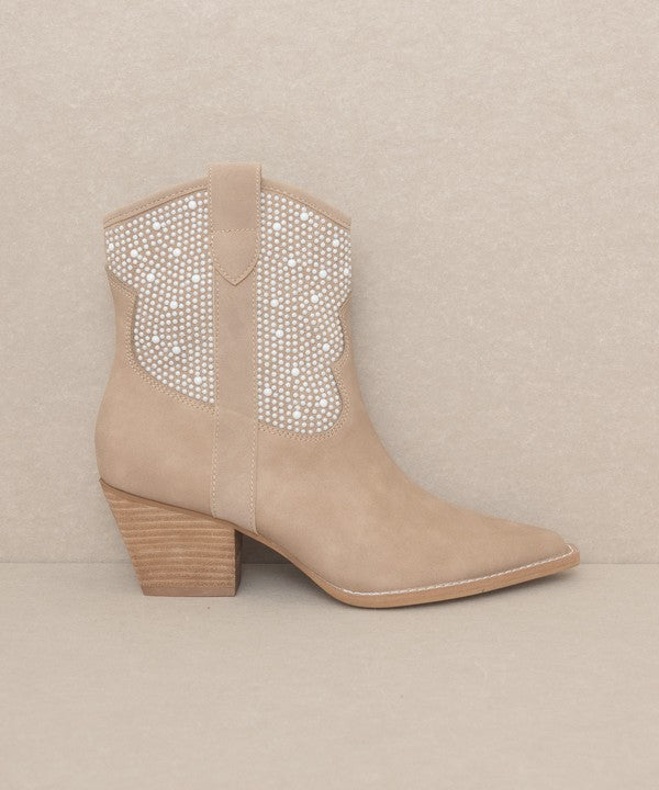 OASIS SOCIETY Cannes - Pearl Studded Western Boots boots   