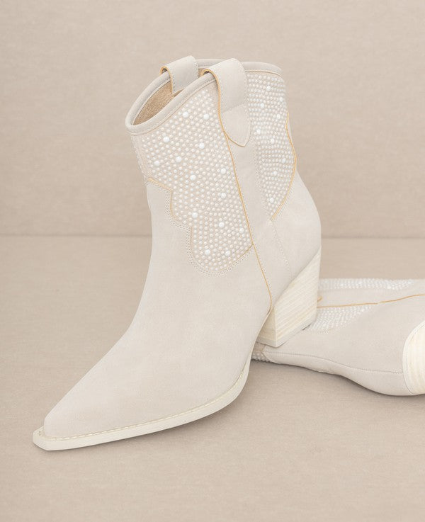 OASIS SOCIETY Cannes - Pearl Studded Western Boots boots   