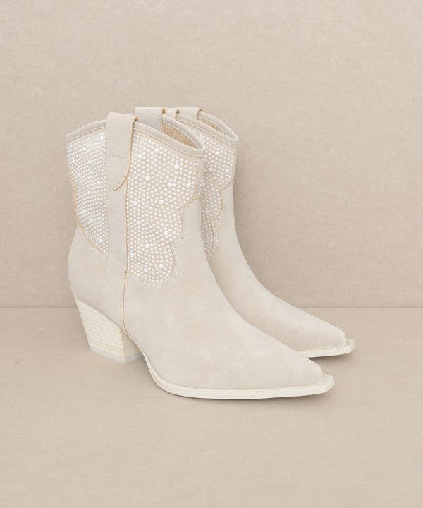 OASIS SOCIETY Cannes - Pearl Studded Western Boots boots   