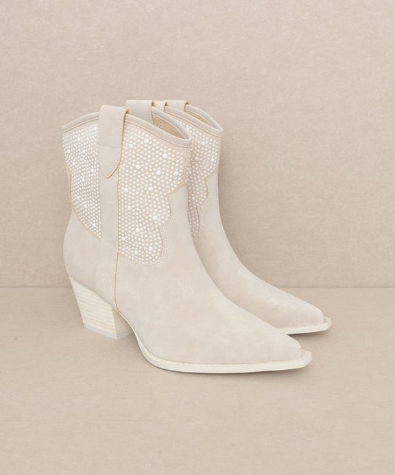 OASIS SOCIETY Cannes - Pearl Studded Western Boots boots   