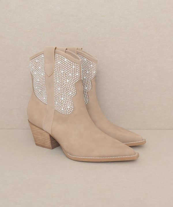 OASIS SOCIETY Cannes - Pearl Studded Western Boots boots   