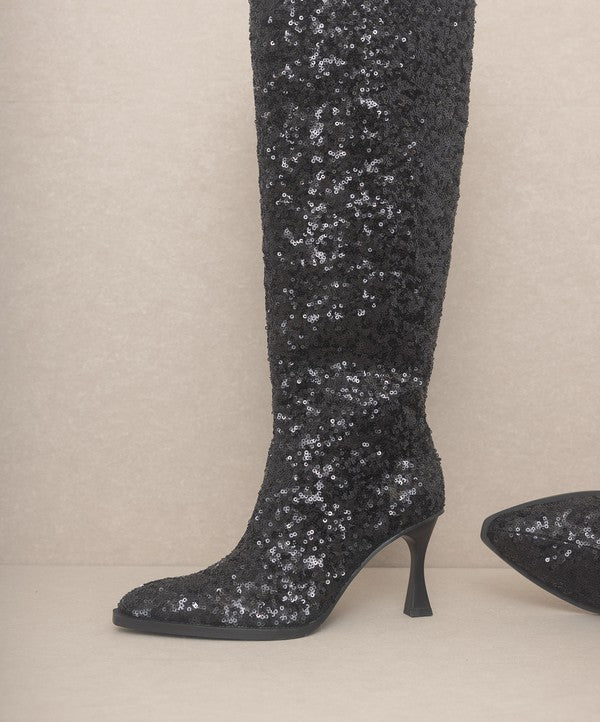 OASIS SOCIETY Jewel - Knee High Sequin Boots    