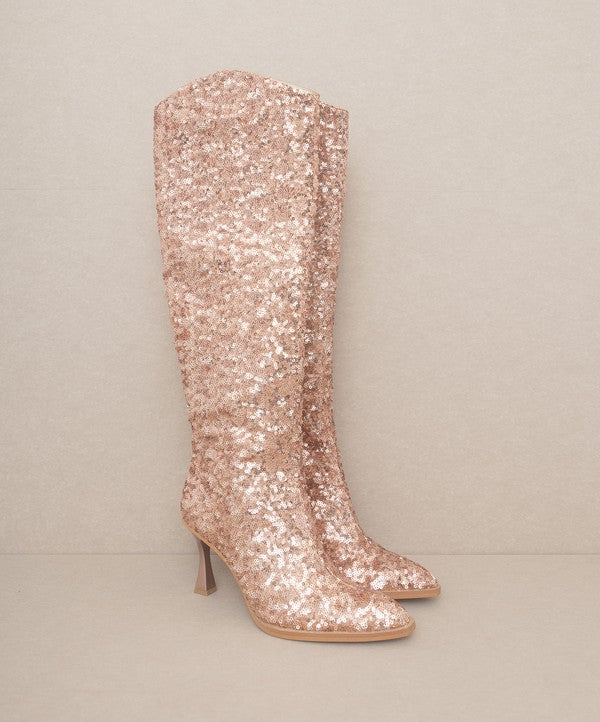 OASIS SOCIETY Jewel - Knee High Sequin Boots    