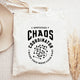 Official Chaos Coordinator Graffic Tote Bag Natural 15x16 