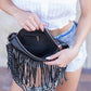 Nora Removable Fringe Crossbody Sling Removable Fringe Crossbody Sling Bag   