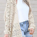 Crochet Dolman Knit Sleeve Cardigan