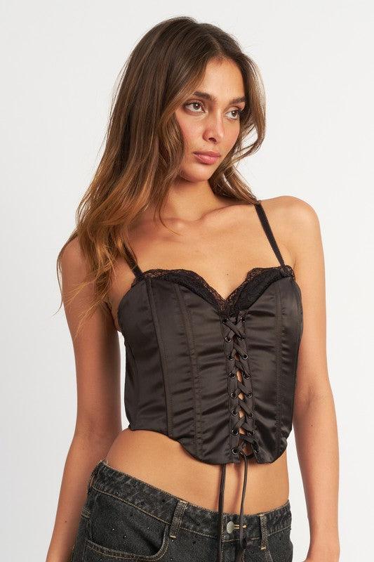 Peekaboo Lace Corset Top: Sultry & Chic Corset Top