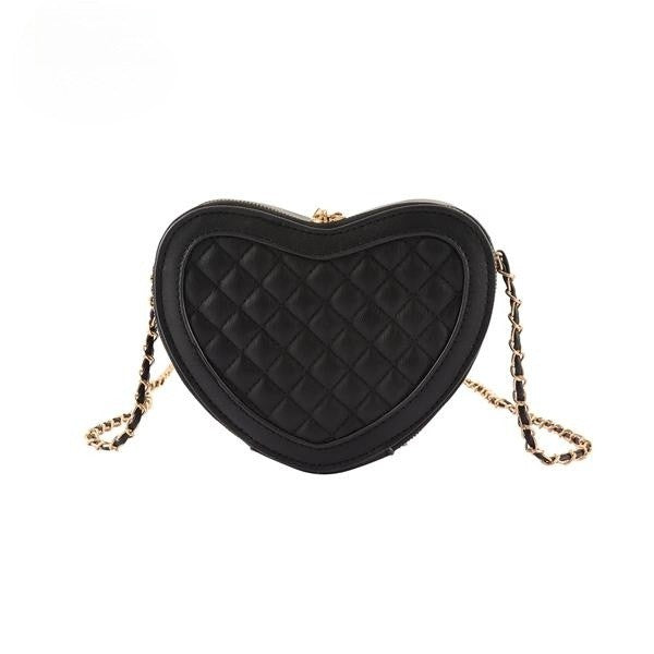 HEART SHAPED CROSSBODY BAG Crossbody Bag BLACK/ BKBK Os 