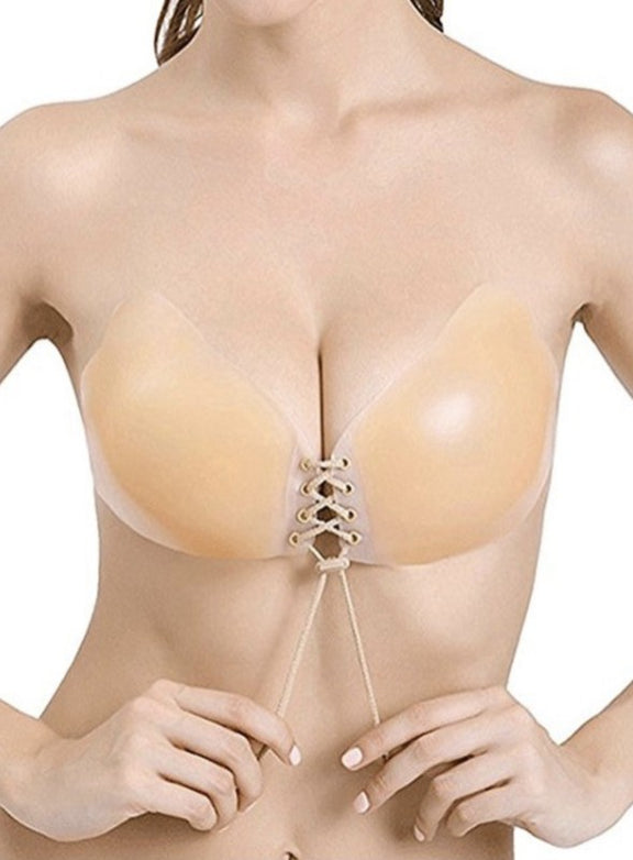 Backless Strapless Reusable Bra Silicone Magic Womens Silicone Bra Nude A 