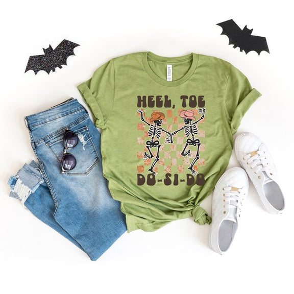 Heel Toe Do-Si-Do Short Sleeve Graphic Tee Fall Graphic Tee Light Green XS 