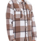 Mens Checkered Soft Flannel Jacket Mens Long Sleeve Shirt   