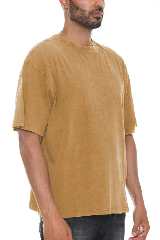 River Garment Wash Drop Shoulder Tee Mens T-shirt   