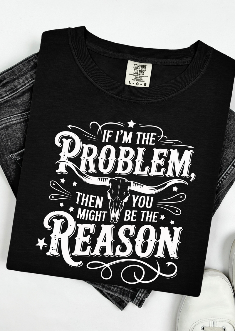 The Problem and the Reason Graphic Tee graphic tee Shirt Small Black