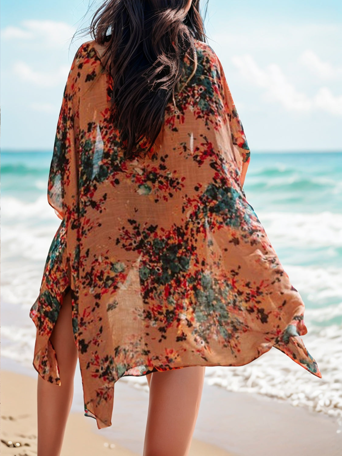 Printed Open Front Cover-Up    